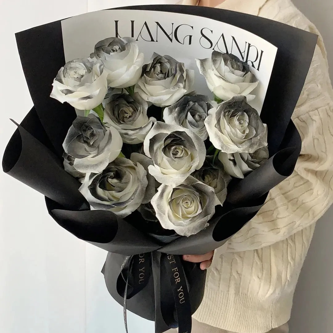 11枝黑騎士玫瑰鮮花束|Night Knight Rose Fresh Bouquet 01