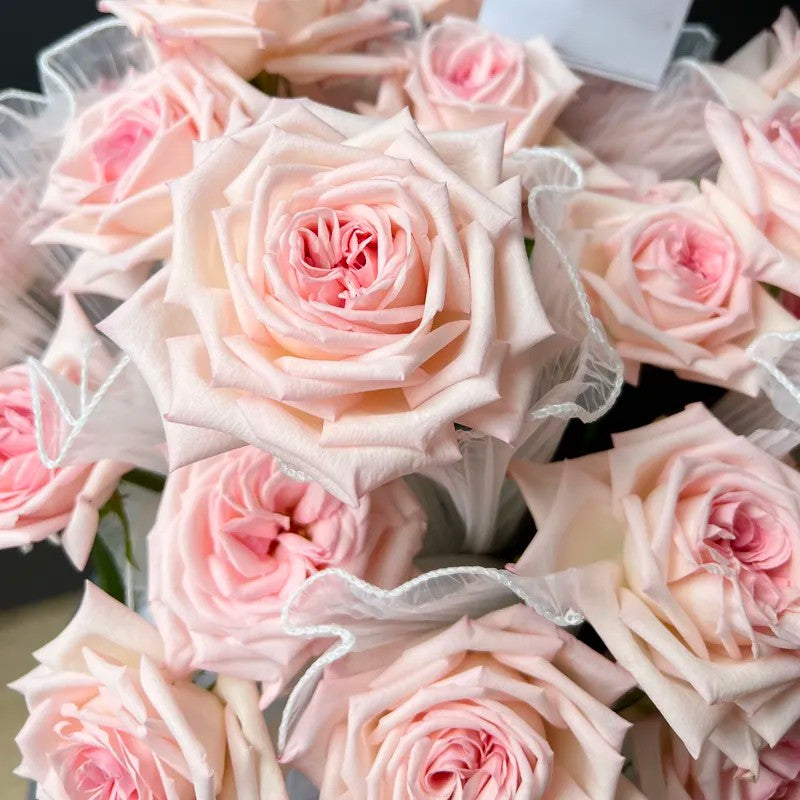 粉荔枝玫瑰鮮花桶|Pink Lich Rose Bouquet 19/33 stem