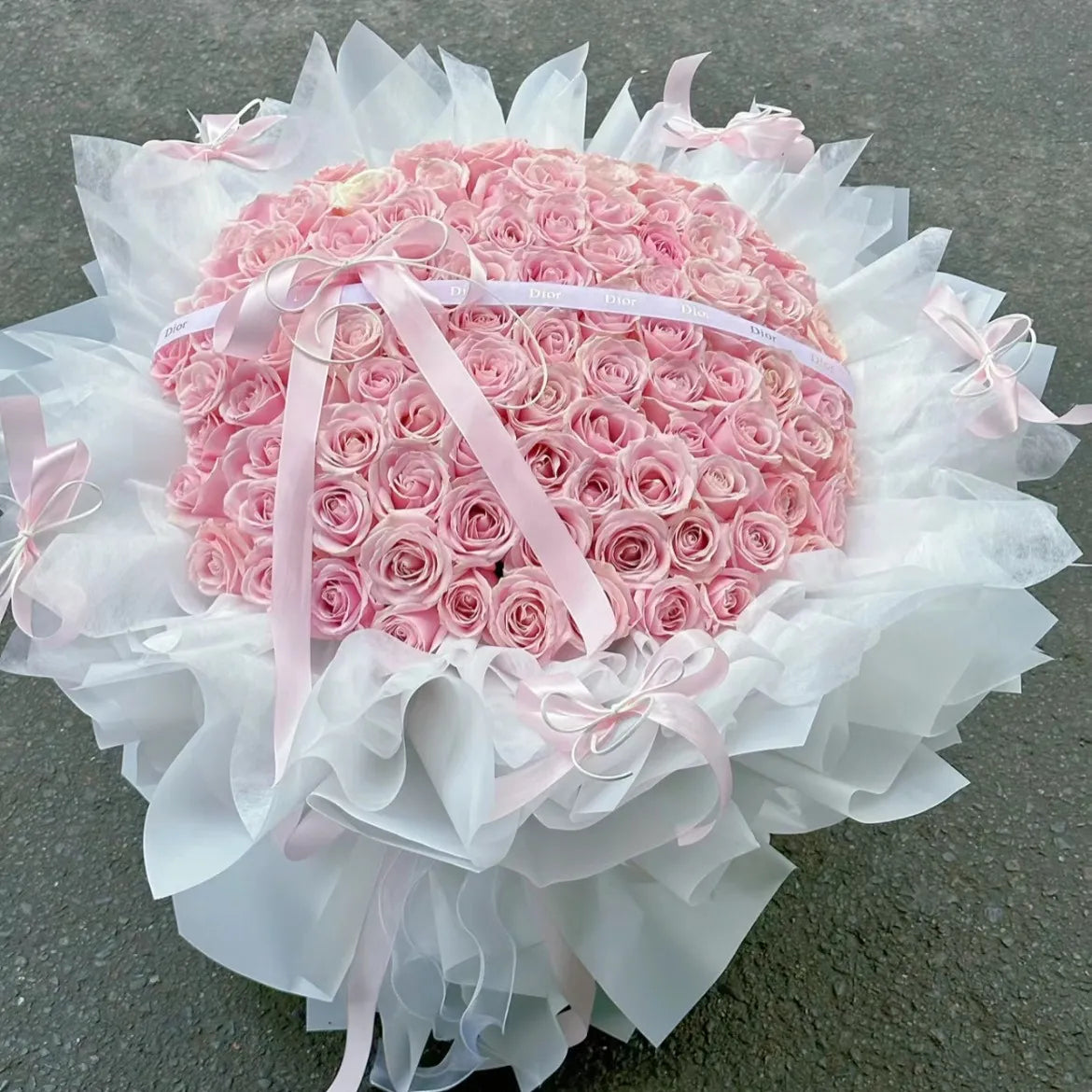 99枝粉荔枝玫瑰鮮花束|Pink Lich Rose Fresh Bouquet