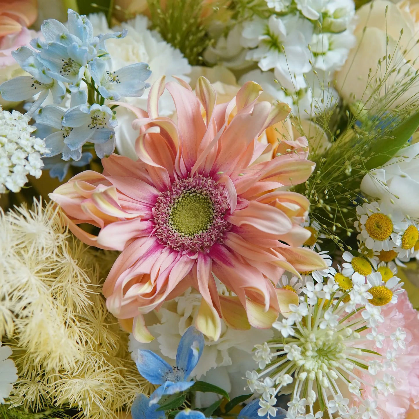 【時光正好】香檳玫瑰混搭鮮花束