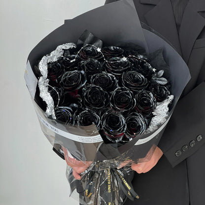 19朵黑玫瑰鮮花束