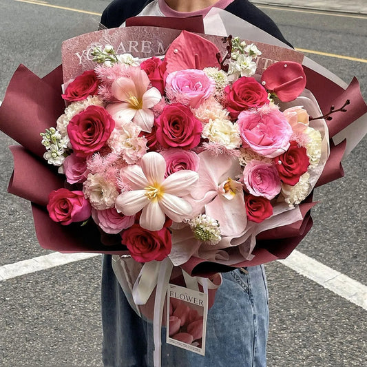 【伴你朝夕】鬱金香玫瑰混搭鮮花束