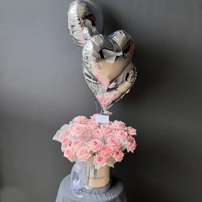 粉荔枝玫瑰鮮花桶|Pink Lich Rose Bouquet 19/33 stem