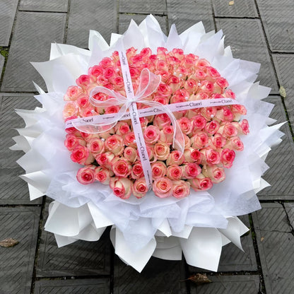 99枝艾莎玫瑰鮮花束|Elsa Rose Fresh Bouquet