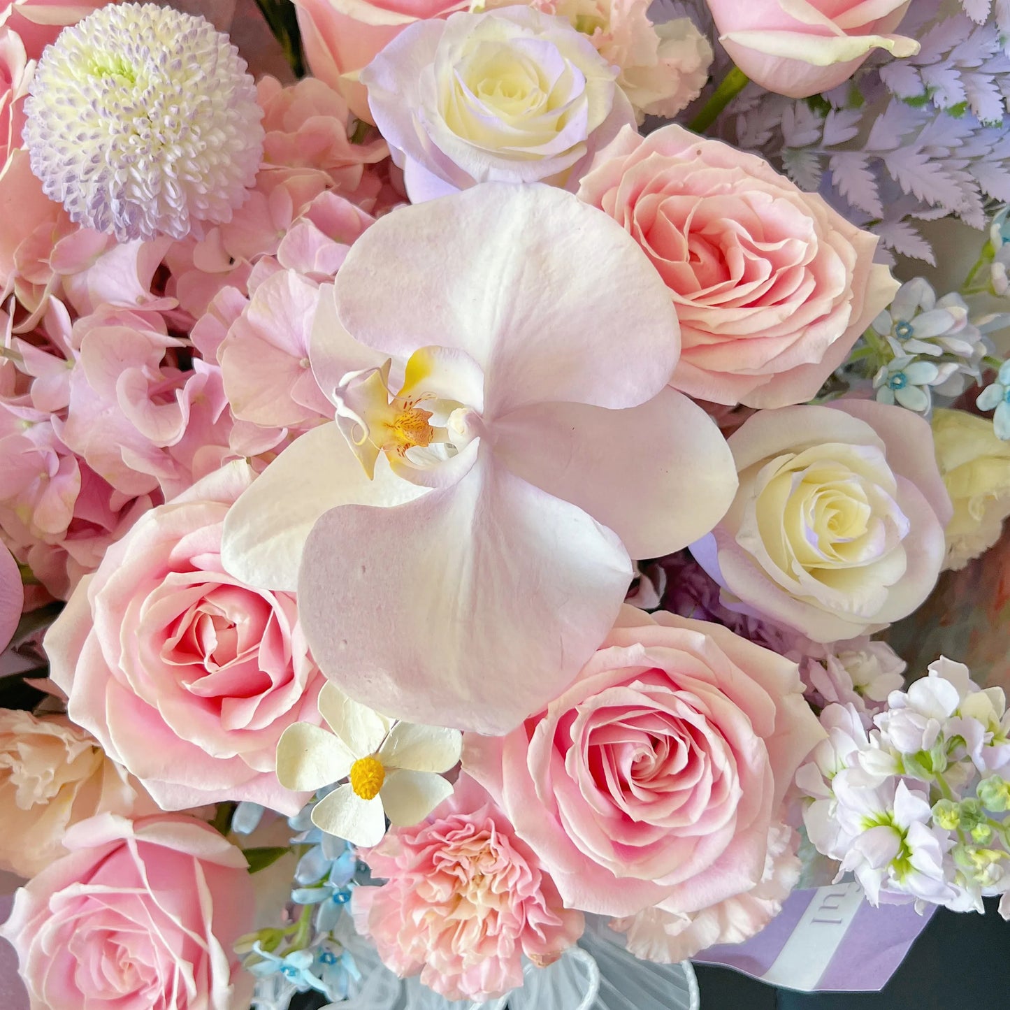 【暮霞】粉雪山繡球桔梗混搭鮮花束