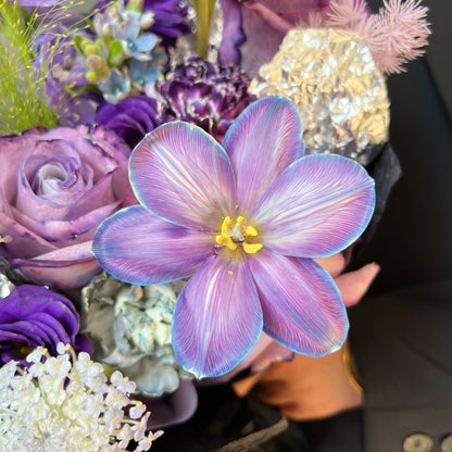 【南笙一夢】紫玫瑰鬱金香混搭鮮花束