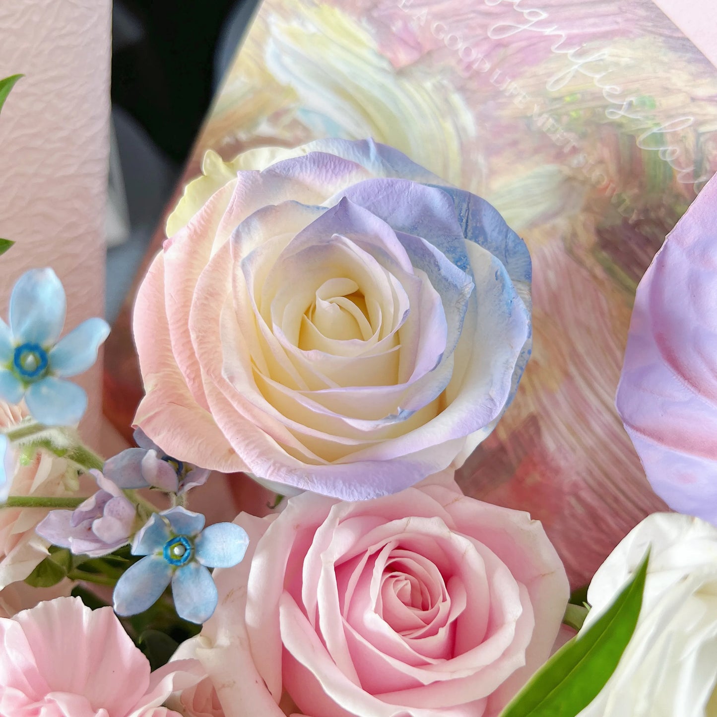 【沉淪浪漫】粉雪山魚姬蝴蝶蘭混搭鮮花束