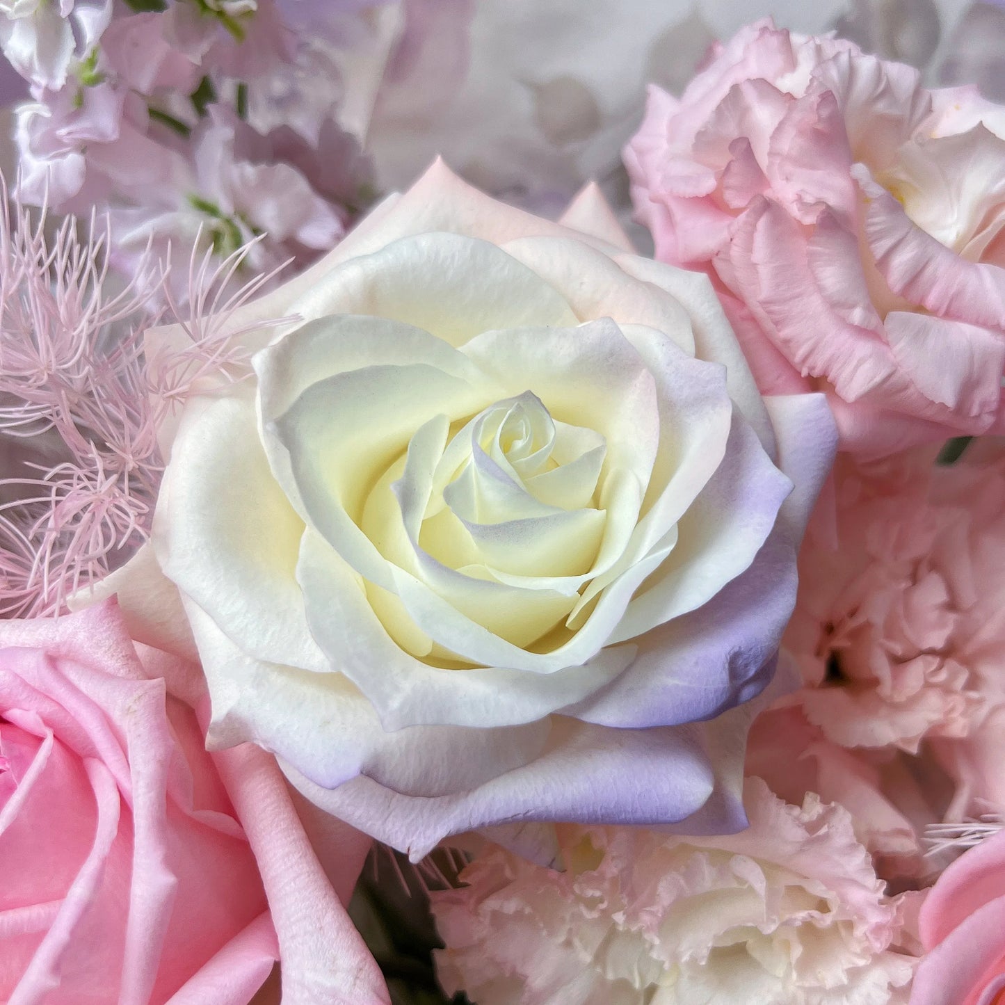 【心動序章】粉白荔枝粉雪山混搭鮮花束